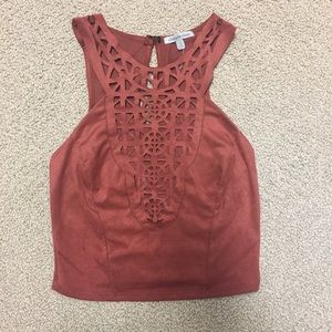 New Dark Mauve Crop Top